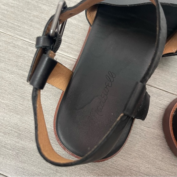 Madewell The Noelle Ankle Strap Flat Black Minimalist Shoes Sandals ND986 7.5 - Picture 8 of 13